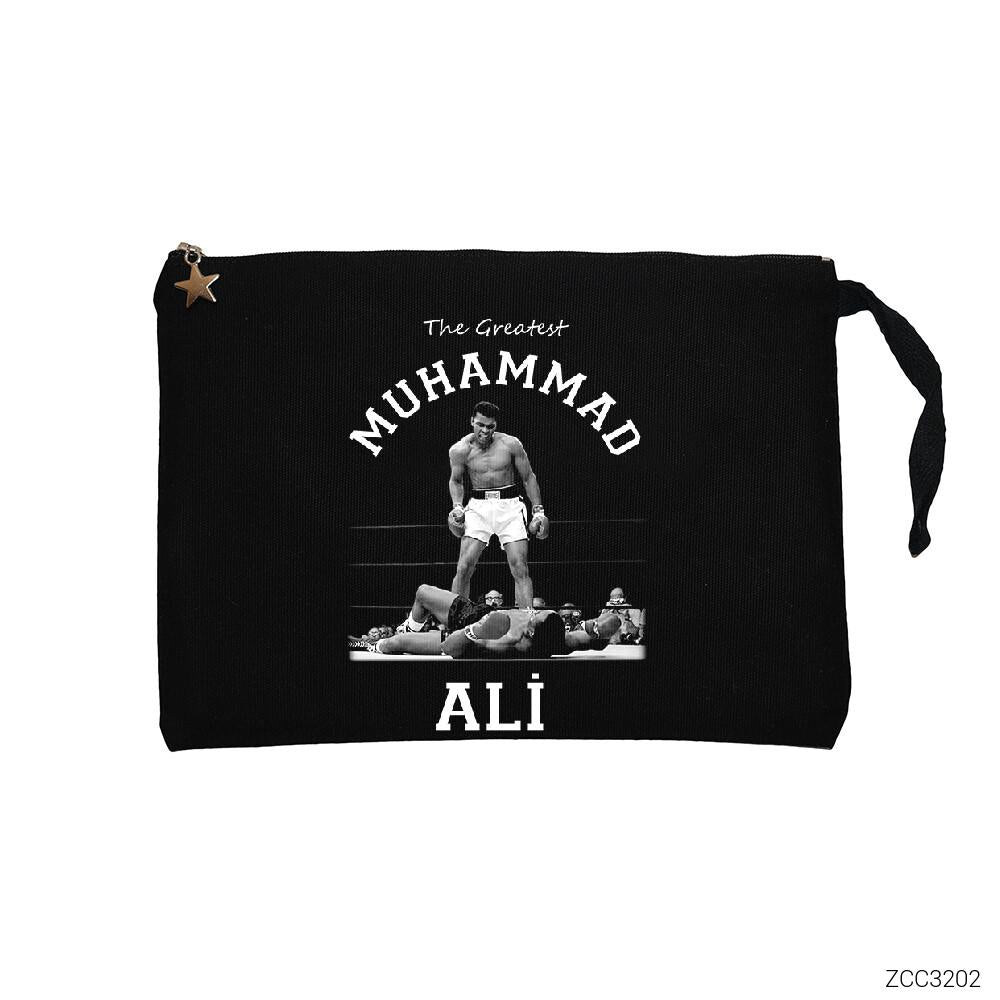 Muhammed Ali Knock Out Siyah Clutch Astarlı Cüzdan / El Çantası