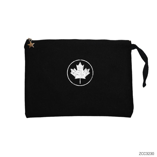 Leaf Plane Siyah Clutch Astarlı Cüzdan / El Çantası