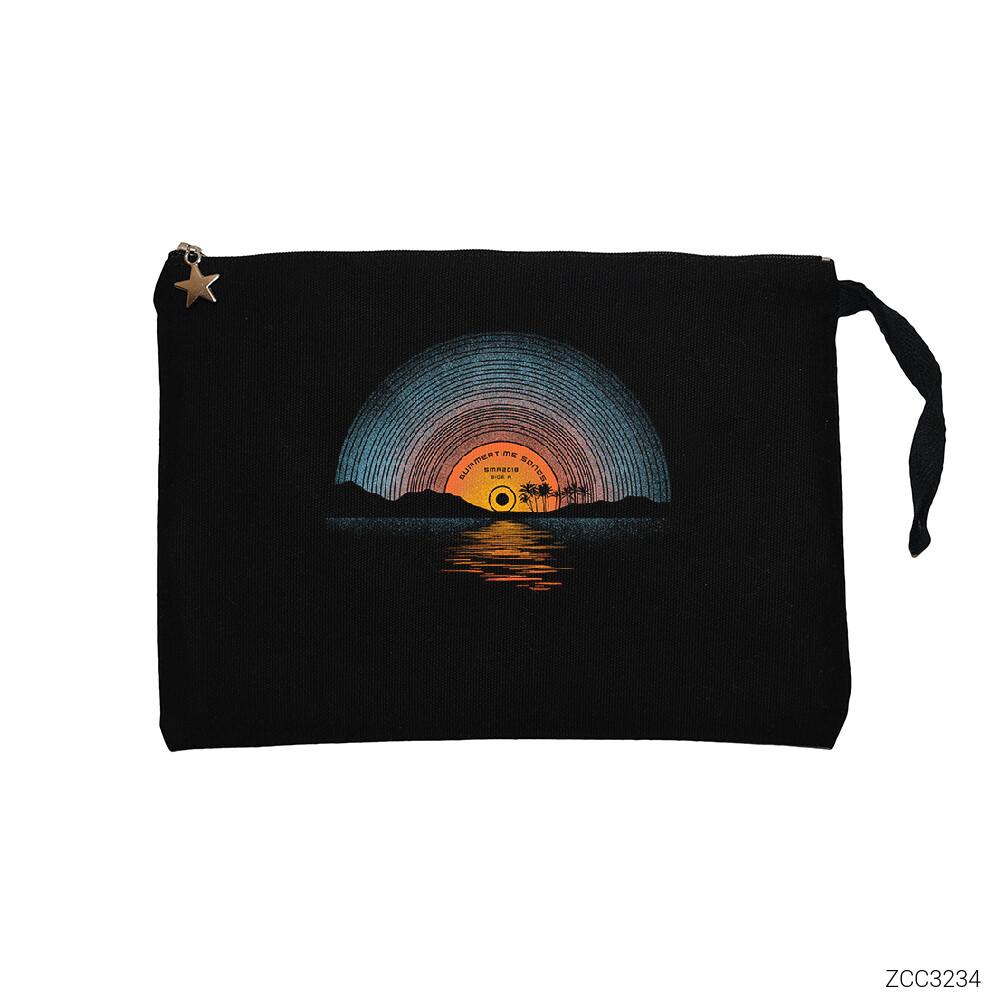 Plak - Summer Song Siyah Clutch Astarlı Cüzdan / El Çantası