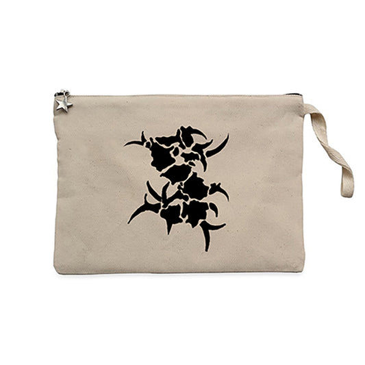 Sepultura Logo Krem Clutch Astarlı Cüzdan / El Çantası