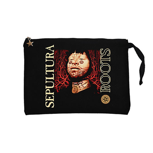 Sepultura Roots Siyah Clutch Astarlı Cüzdan / El Çantası