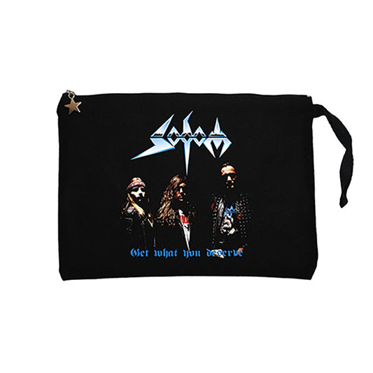 Sodom Get What You Deserve Siyah Clutch Astarlı Cüzdan / El Çantası