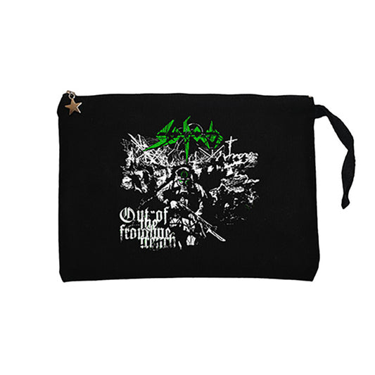 Sodom Out of The Frontline Trench Siyah Clutch Astarlı Cüzdan / El Çantası