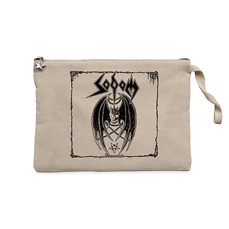 Sodom Demonized Krem Clutch Astarlı Cüzdan / El Çantası