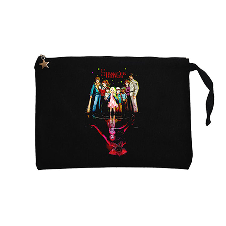 Stranger Things Team Siyah Clutch Astarlı Cüzdan / El Çantası