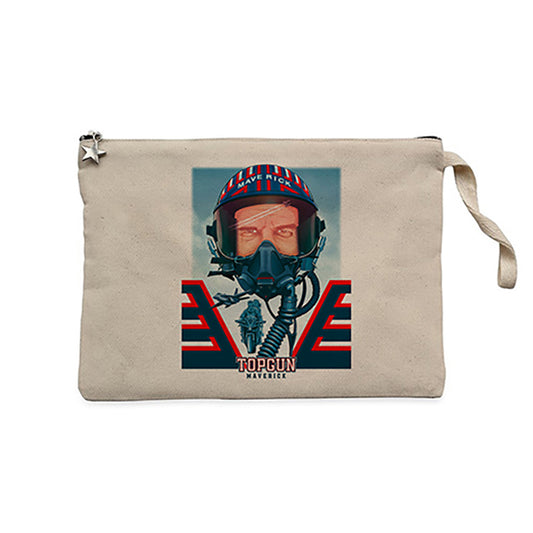 Top Gun 2 Krem Clutch Astarlı Cüzdan / El Çantası