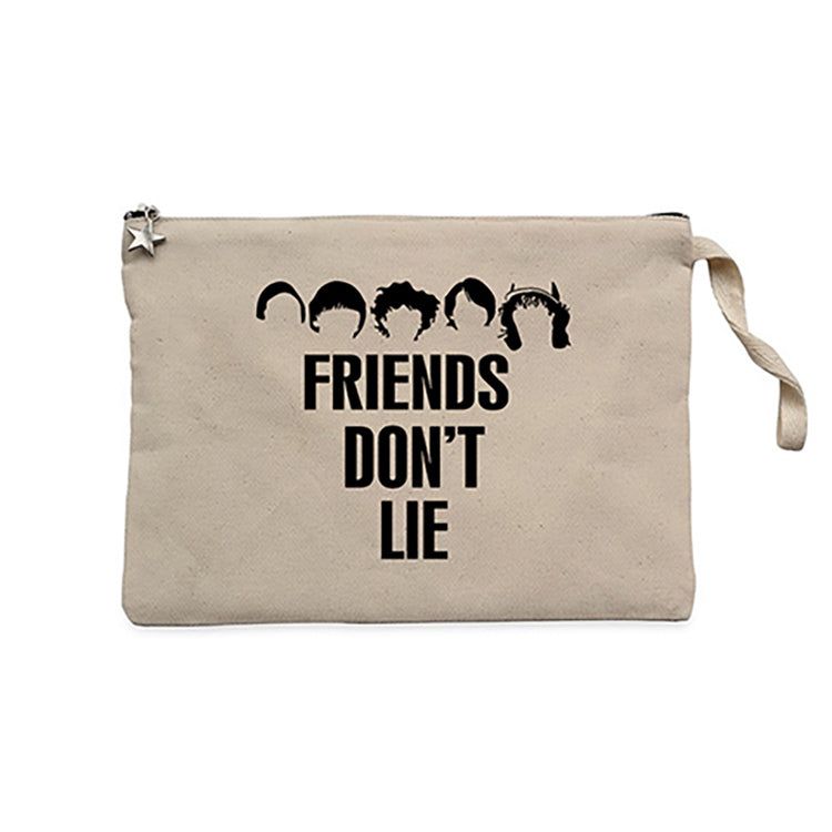 Stranger Things Friend Dont Lie Krem Clutch Astarlı Cüzdan / El Çantası