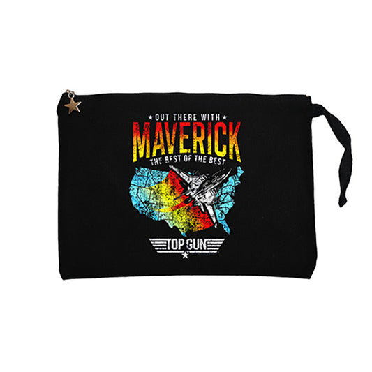 Top Gun Maverick The Best Siyah Clutch Astarlı Cüzdan / El Çantası