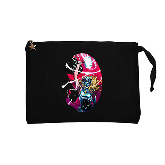 Thor Love And Thunder Jane Foster Siyah Clutch Astarlı Cüzdan / El Çantası