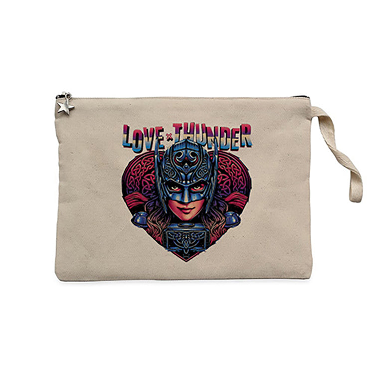 Thor Love X Thunder Krem Clutch Astarlı Cüzdan / El Çantası