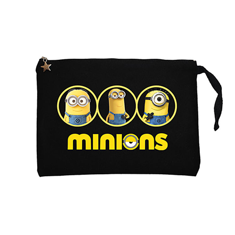 Minions Siyah Clutch Astarlı Cüzdan / El Çantası