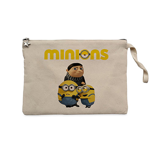 Minions And Gru Krem Clutch Astarlı Cüzdan / El Çantası