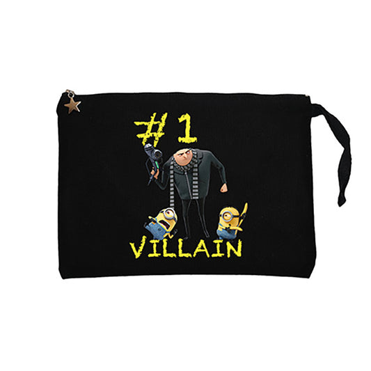 Minions Vıllaın Siyah Clutch Astarlı Cüzdan / El Çantası