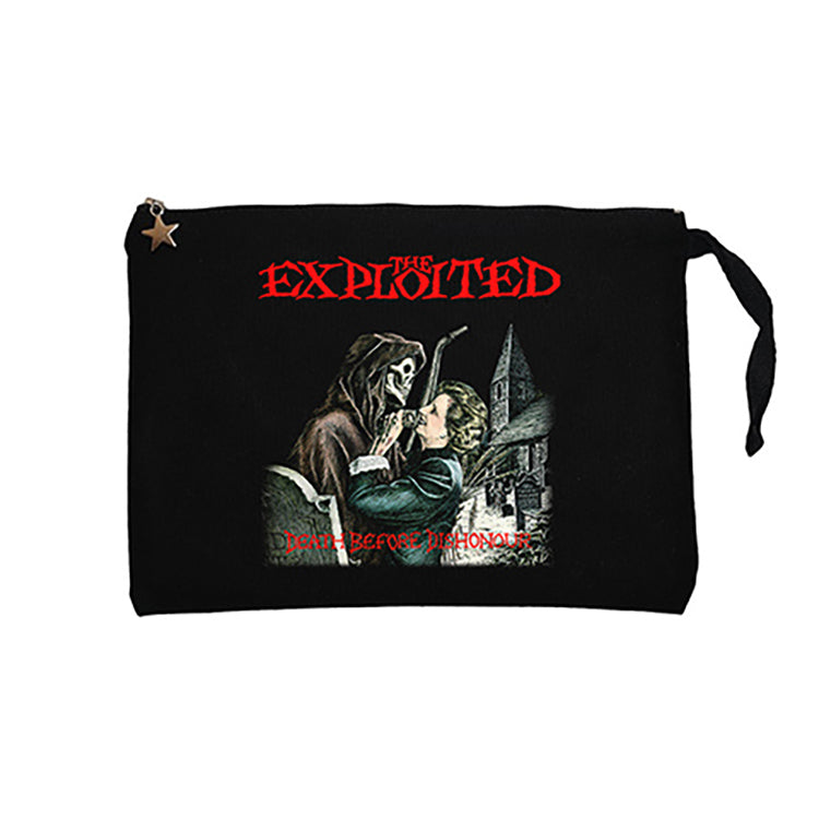 The Exploited Death Before  Siyah Clutch Astarlı Cüzdan / El Çantası