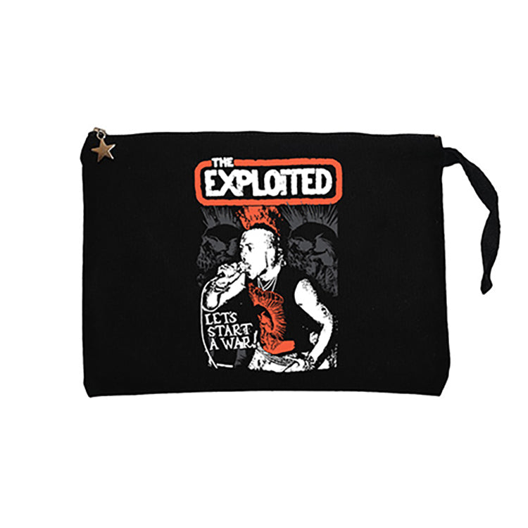 The Exploited on Stage Siyah Clutch Astarlı Cüzdan / El Çantası