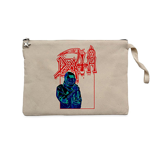 Death Lepros Krem Clutch Astarlı Cüzdan / El Çantası