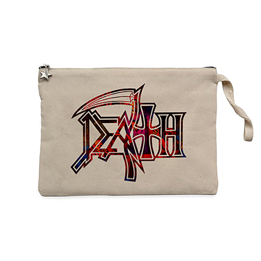 Death Rainbow Krem Clutch Astarlı Cüzdan / El Çantası