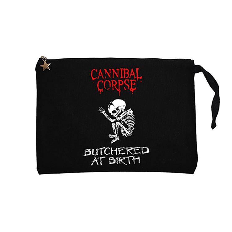 Cannibal Corpse Butchered At Birth Siyah Clutch Astarlı Cüzdan / El Çantası