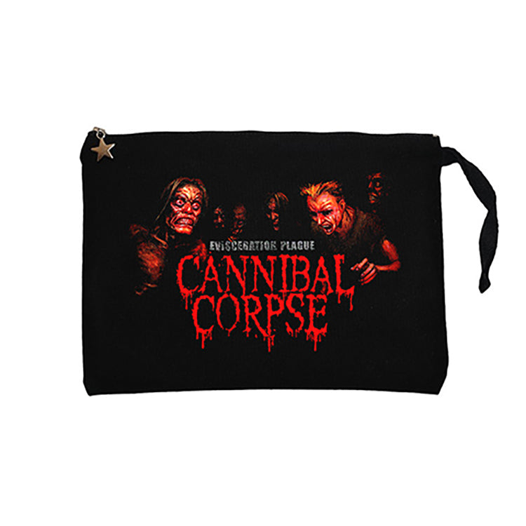 Cannibal Corpse Evisceration  Siyah Clutch Astarlı Cüzdan / El Çantası