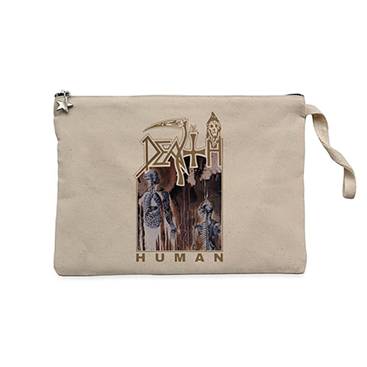 Death Human 2 Krem Clutch Astarlı Cüzdan / El Çantası