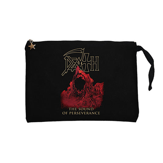 Death The Sound of Perseverance Siyah Clutch Astarlı Cüzdan / El Çantası