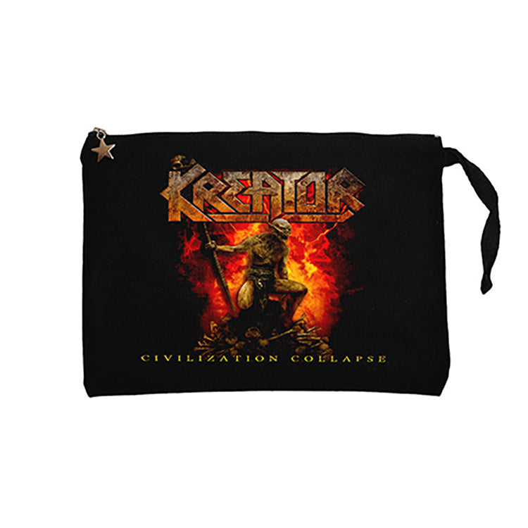 Kreator Civilization Collapse Siyah Clutch Astarlı Cüzdan / El Çantası