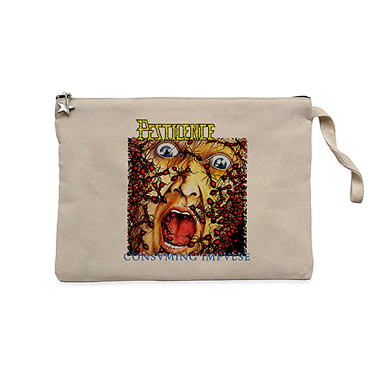 Pestilence Consuming İmpulse Krem Clutch Astarlı Cüzdan / El Çantası