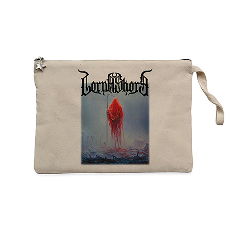 Lorna Shore And I Return To  Krem Clutch Astarlı Cüzdan / El Çantası