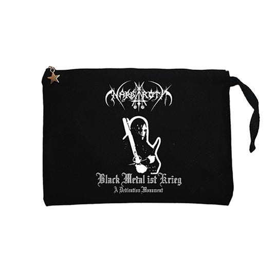 Nargaroth Black Metal Ist Krieg Siyah Clutch Astarlı Cüzdan / El Çantası