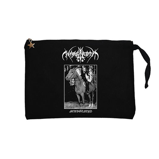 Nargaroth Herbstleyd Siyah Clutch Astarlı Cüzdan / El Çantası