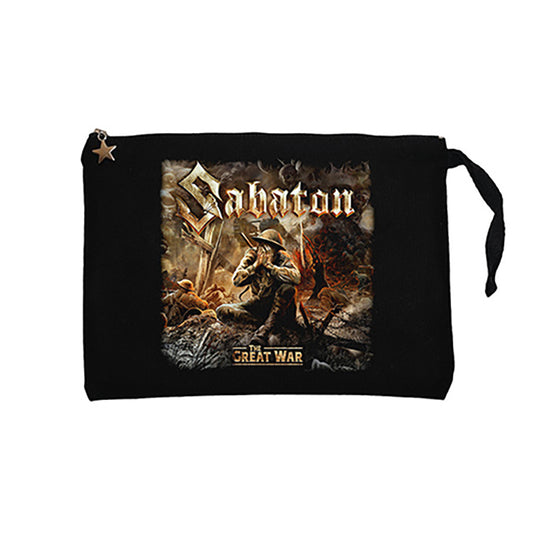 Sabaton The Great War Siyah Clutch Astarlı Cüzdan / El Çantası