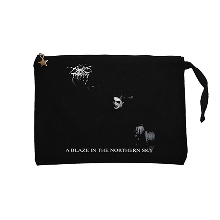 Darkthrone A Blaze in the Northern Sky Siyah Clutch Astarlı Cüzdan / El Çantası