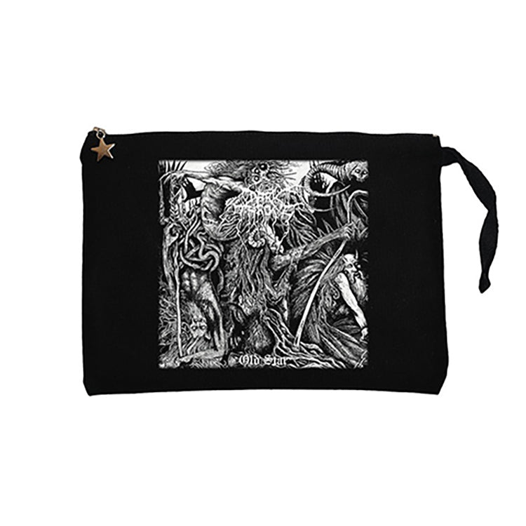 Darkthrone Old Star Siyah Clutch Astarlı Cüzdan / El Çantası