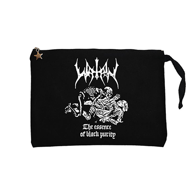 Watain The Essence Of Black Purity Siyah Clutch Astarlı Cüzdan / El Çantası