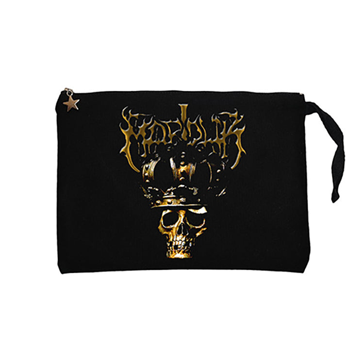 Marduk Skull Siyah Clutch Astarlı Cüzdan / El Çantası