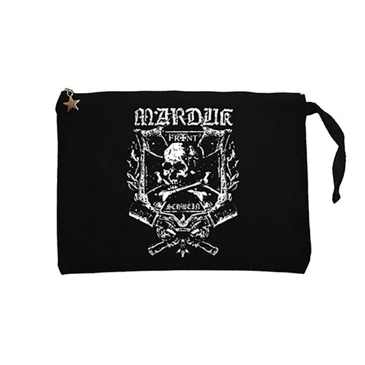 Marduk Front Siyah Clutch Astarlı Cüzdan / El Çantası