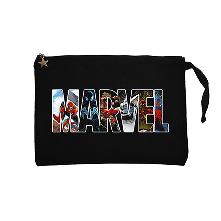 Marvel Spiderman in Post Siyah Clutch Astarlı Cüzdan / El Çantası