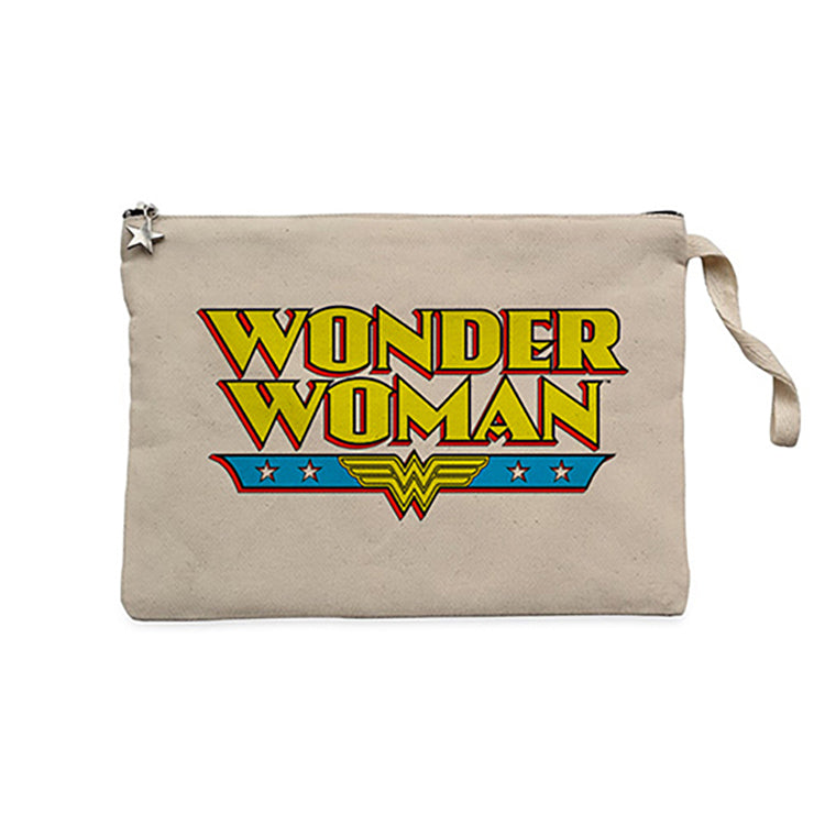 Wonder Woman Vintage Krem Clutch Astarlı Cüzdan / El Çantası