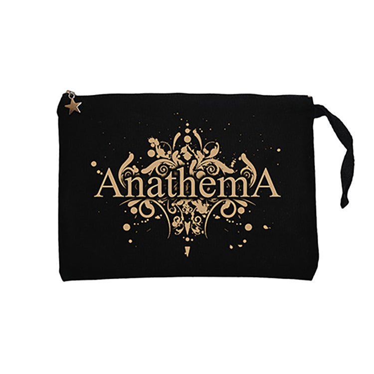Anathema Design Siyah Clutch Astarlı Cüzdan / El Çantası