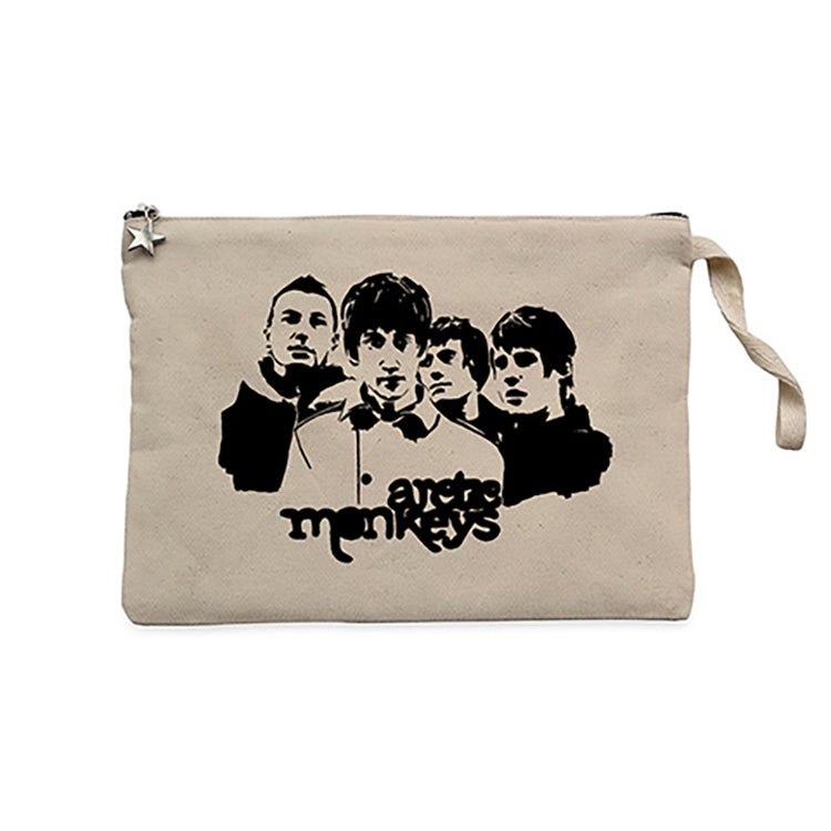 Arctic Monkeys Group Krem Clutch Astarlı Cüzdan / El Çantası