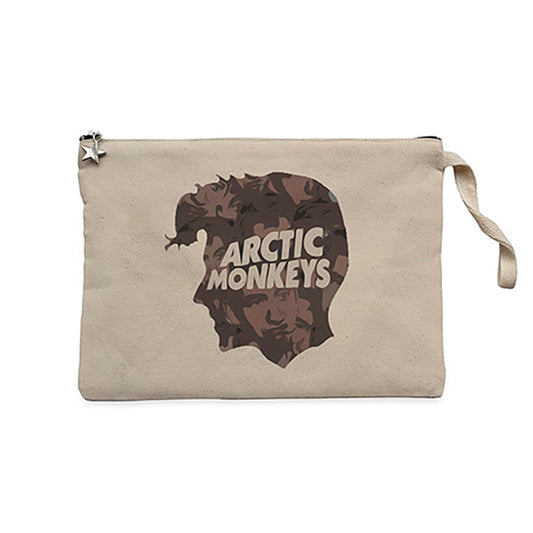 Arctic Monkeys Head Krem Clutch Astarlı Cüzdan / El Çantası