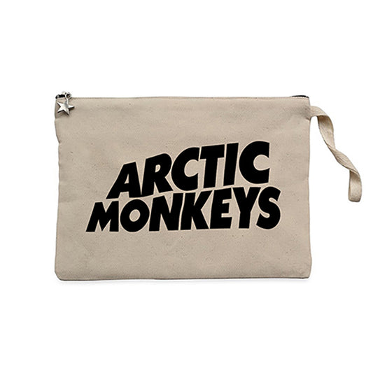 Arctic Monkeys Logo Krem Clutch Astarlı Cüzdan / El Çantası