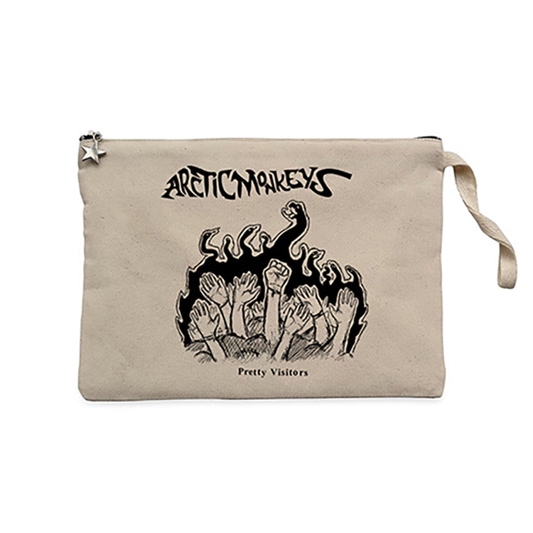 Arctic Monkeys Pretty Visitors Krem Clutch Astarlı Cüzdan / El Çantası