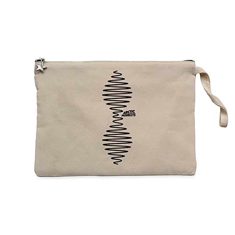 Arctic Monkeys Wave Krem Clutch Astarlı Cüzdan / El Çantası