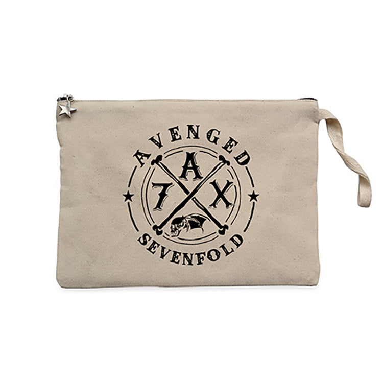 Avenged Sevenfold Figure Krem Clutch Astarlı Cüzdan / El Çantası