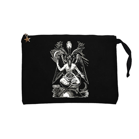 Baphomet Cliphas Levi Del Siyah Clutch Astarlı Cüzdan / El Çantası
