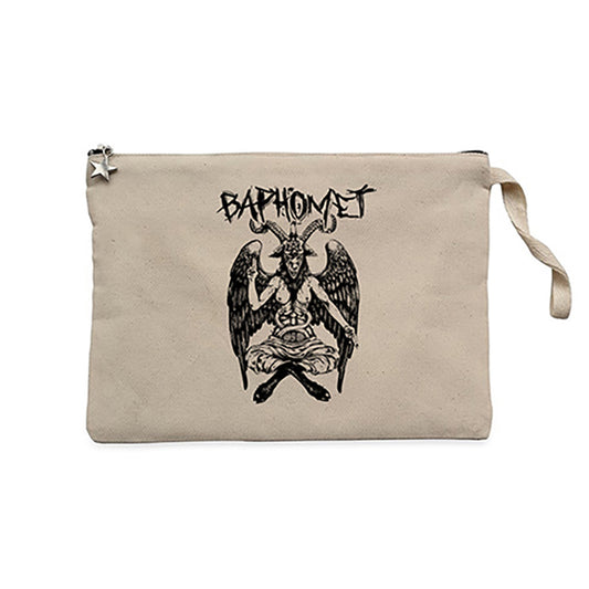 Baphomet Mythological Figure Krem Clutch Astarlı Cüzdan / El Çantası