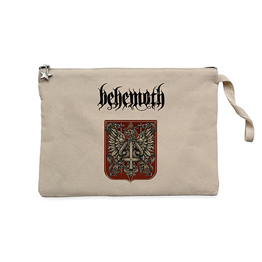Behemoth Eagle and Snake Krem Clutch Astarlı Cüzdan / El Çantası