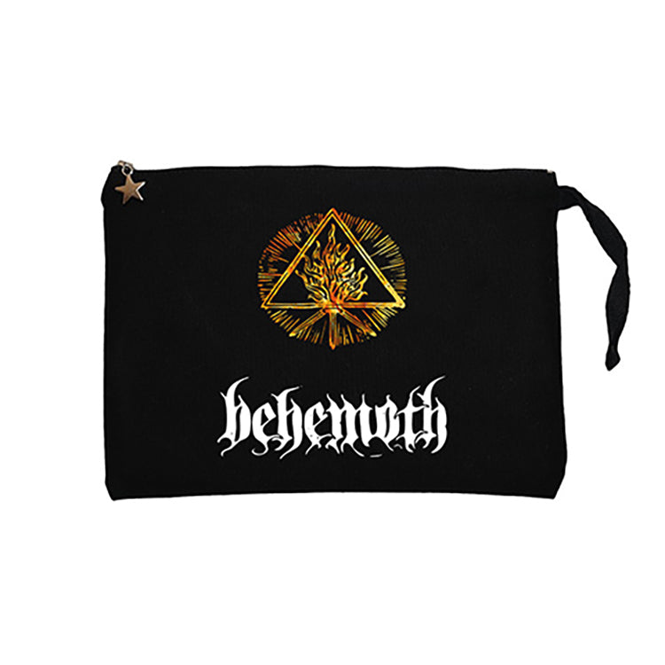 Behemoth Fire Siyah Clutch Astarlı Cüzdan / El Çantası
