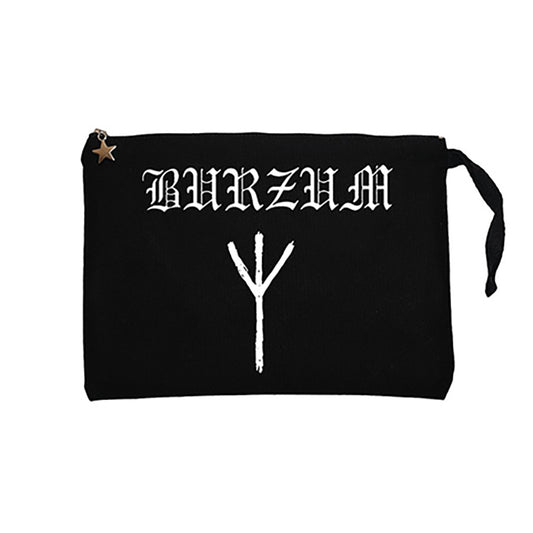 Burzum Logo Siyah Clutch Astarlı Cüzdan / El Çantası